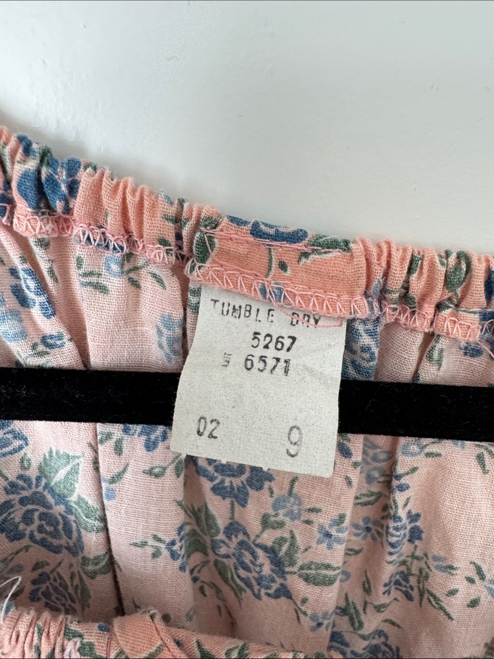 Vintage 70s Pink and Blue Floral Tiered Peasant Dress - Picture 2 of 16